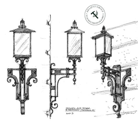 Художественная ковка on Instagram: “Эскиз кованого светильника ⭐ ...