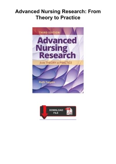 Download⚡️ Pdf ️ Advanced Nursing Research From Theory To Practice