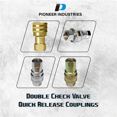 Double Check Valve Quick Release Couplings Manufacturer Supplier And