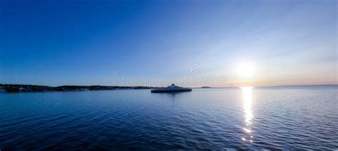 Sea Ferry Between Horten And Moss In Norward Stock Image Image Of