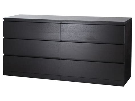 IKEA MALM Komoda 6 szuflad Czarnobrąz 160x78 cm Komody Homebook