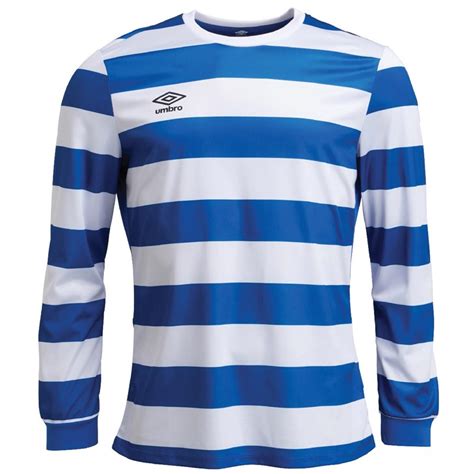 Buy Umbro Mens Terrace Hooped Long Sleeve Football Jersey Tw Royalwhite