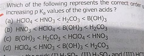 Ka Values And Acids