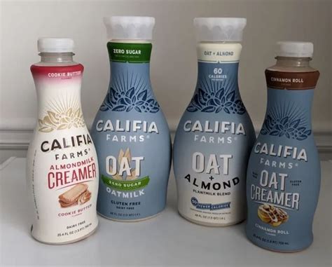 Califia Farms Cinnamon Roll Oat Creamer Coffee Flavors Drinks Almond