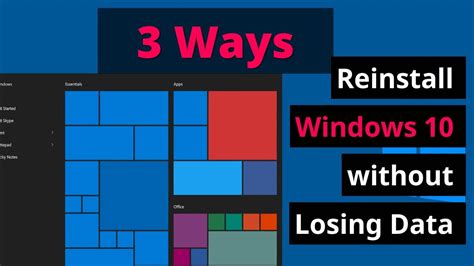 How To Install Windows 10 Without Losing Data Reinstall Windows 10