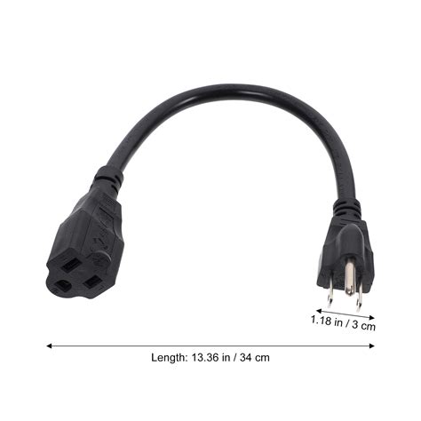 Power Extension Cable 14A Outlet Extension Wire 3 Prong Extension Cord ...