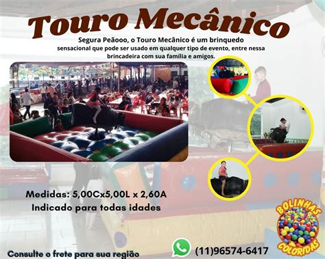 Touro Mec Nico Bolinhas Coloridas Loca O De Brinquedos Cabaninhas