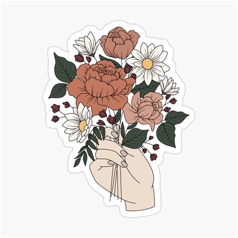 Bouquet Of Flowers Sticker For Sale By Jamie Maher Cute Laptop