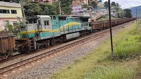 Trem Cargueiro De Min Rio De Ferro Da Vale Descendo Lotado Chegando E