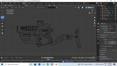 sci- fi gun 3D model | CGTrader