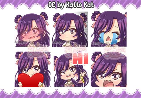 Create Cute Custom Chibi Anime Twitch Emotes And Sub Badges By Nenchii