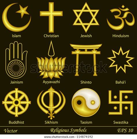 Religious Symbols Stock Vector (Royalty Free) 114874192 | Shutterstock