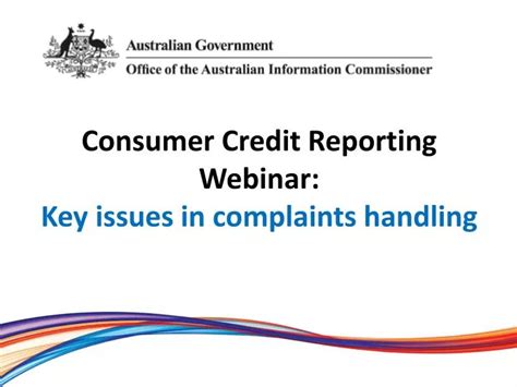 Ppt Consumer Credit Reporting Webinar Key Issues In Complaints