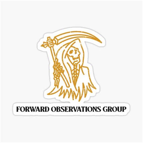 "Forward observations group " Sticker for Sale by art-fox | Redbubble