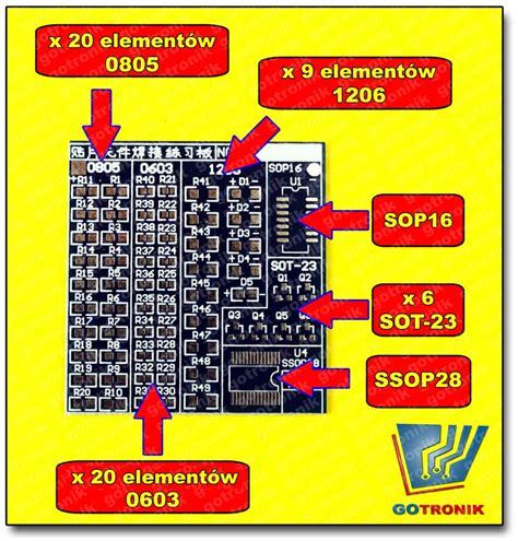 Zestaw Do Nauki Lutowania Element W Smd P Ytka Drukowana Elementy