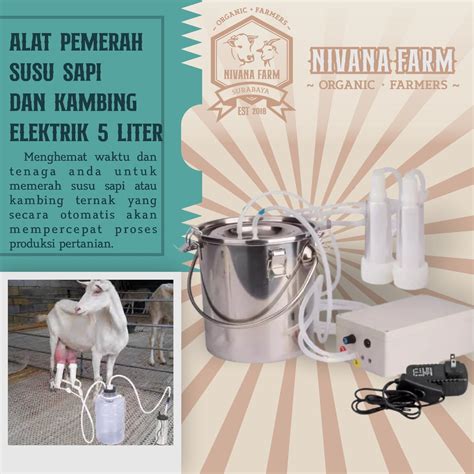 Jual Alat Perah Susu Domba Kambing Sapi Elektrik Kapasitas L Otomatis