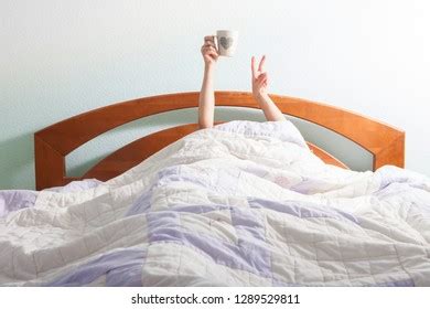 Morning Coffee Bed Stock Photo (Edit Now) 583723843