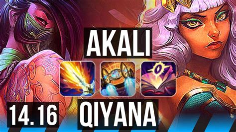 AKALI Vs QIYANA MID 7 Solo Kills 1400 Games 11 2 2 BR