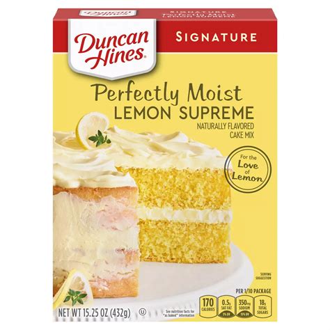 Duncan Hines Signature Perfectly Moist Lemon Supreme Cake Mix Shop Baking Mixes At H E B