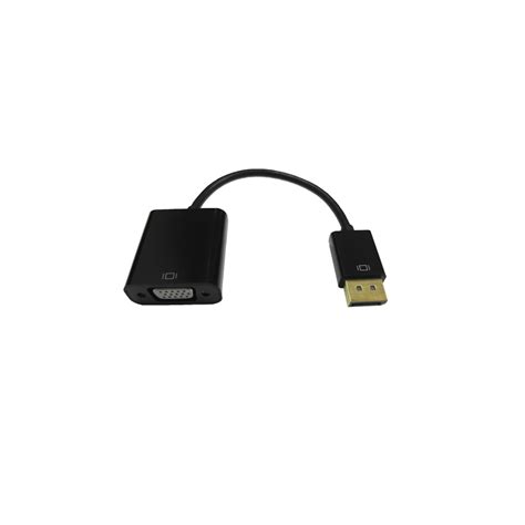 6 Inch DisplayPort Male To VGA Female Adapter Active Black RTC