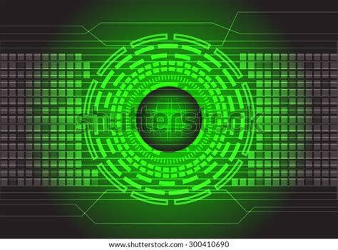 Abstract Technology Green Background Design Vector Stock Vector