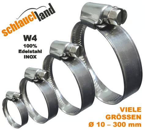 EDELSTAHLSCHELLE W4 12MM V2A INOX SCHLAUCHSCHELLE Schneckengewinde