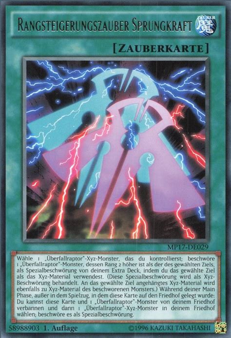 Recollectibles Sammelkarte Yugioh Karte Rangsteigerungszauber