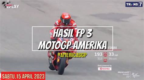 Hasil Motogp Hari Ini Hasil Latihan Bebas Gp Amerika 2023 FP