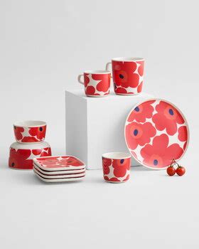 Marimekko Oiva Unikko Bowl 5 Dl White Red Blue Finnish Design Shop