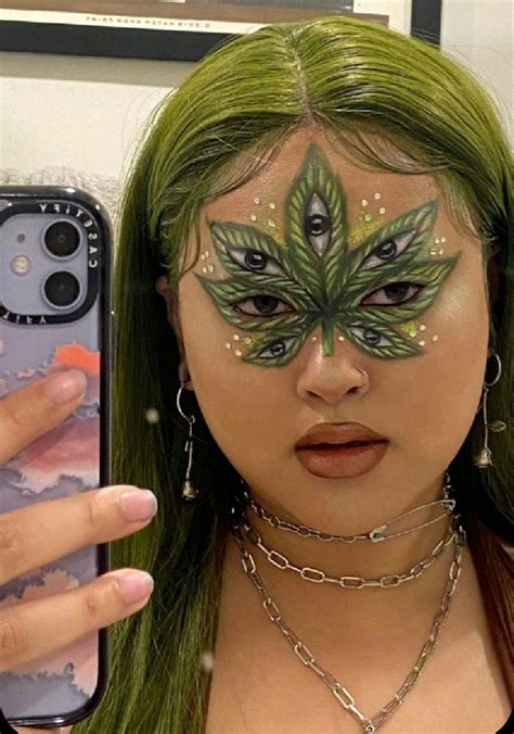 Flower Makeup Hippie Halloween Makeup Leaf Makeup Look Leaf Eye Makeup