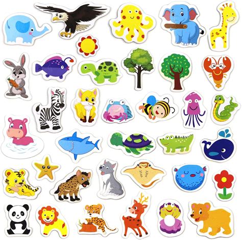 CONNECTION Set of 36 Fridge Magnets, Beautiful Animal Fridge Magnets ...
