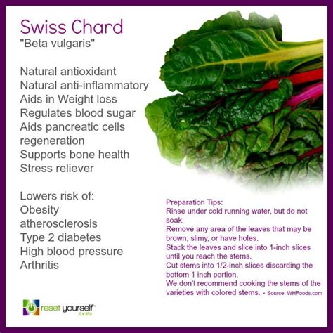 Swiss Chard Nutrition Facts SAM Vegetable