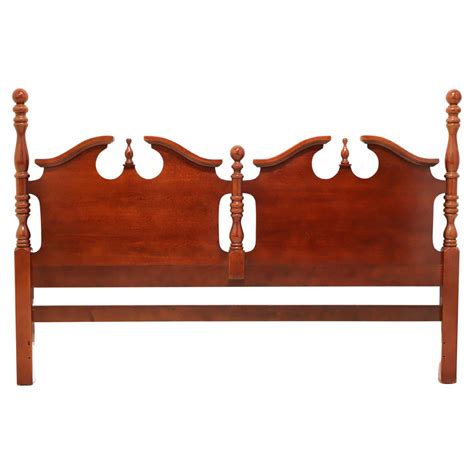 Thomasville Cherry Traditional Double Pediment King Size Headboard For