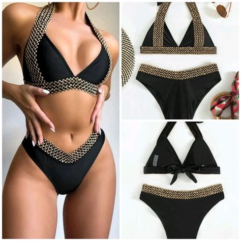 New European And American Sexy Triangle Split Bikini Women S Swimsuit Factory Wholesale
