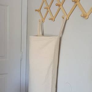 Hanging Laundry Hamper Fabric Storage Bin Clean Bin Dirty Bin Fabric ...