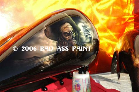 Custom Airbrush Paint Motorcycle Designs Fantasy Bad Ass Paint