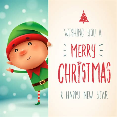 600 Christmas Elf Holding A Sign Stock Illustrations Royalty Free