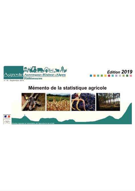 Mémento de la statistique agricole Édition 2019 Gallica