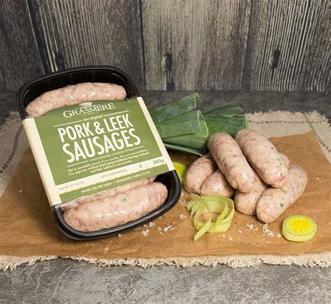 Grasmere Pork Leek Sausages 380G Grasmere Farm