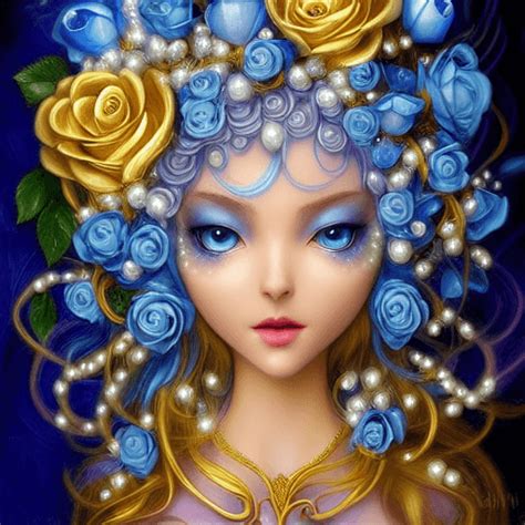 Beautiful Blue Princess 4k Graphic · Creative Fabrica