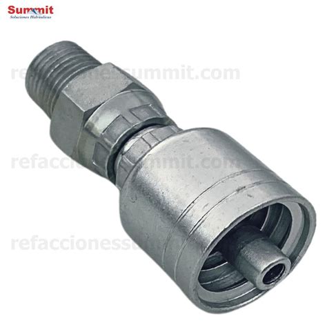 Conector Recto Rosca Npt Macho Swivel Manguera R Y R