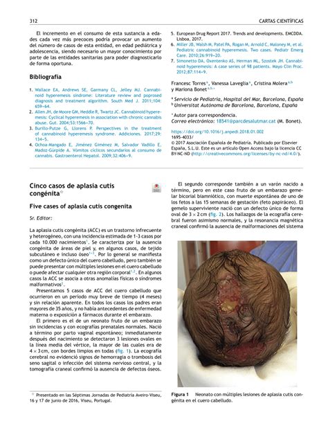 Pdf Cinco Casos De Aplasia Cutis Congénita