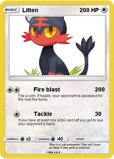 Pokémon Litten 299 299 Fire Blast My Pokemon Card