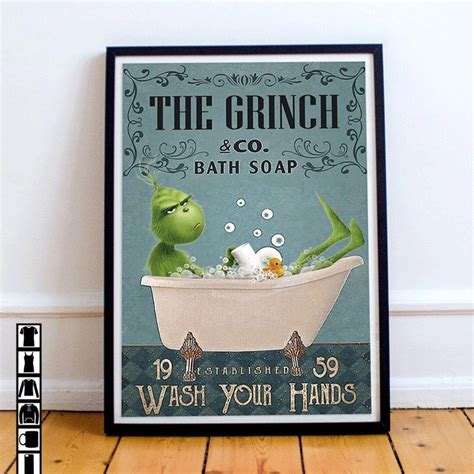 Grinch Bathroom Restroom Toilet Poster/canvas Vintage the - Etsy