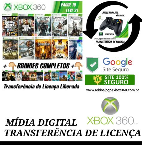 Combo jogos Xbox 360 mídia digital transferência de licença JOGOS