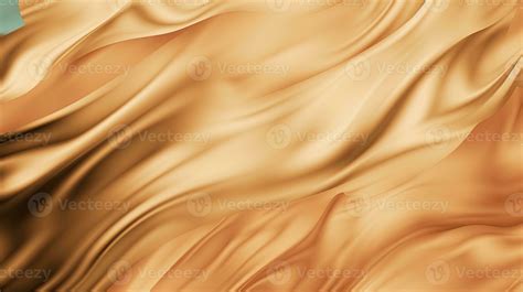 Gold Satin Fabric Texture Background Closeup Of Rippled Golden Silk