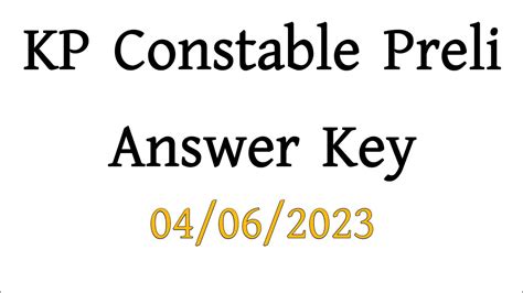 Kp Constable Preli Answer Key Kolkata Police Constable Answer Key