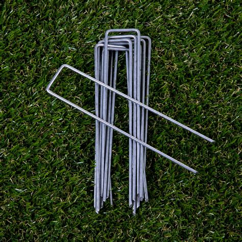 10pk Galvanised U Fixing Grass Pegs — Jmart Warehouse