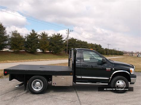 2007 Dodge Ram 3500 Slt Reg Cab Chassis 4x4 Flat Bed Cummins Tubo