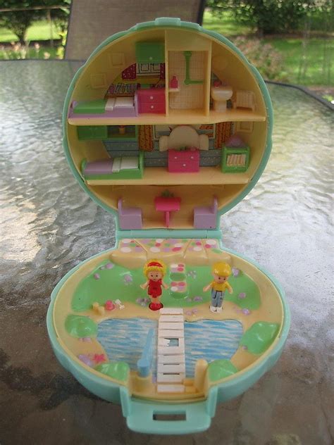 Vintage Polly Pocket Beach House 1989 Compact Complete | #1831299748